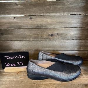 Womens Dansko Ann Gray Black Comfort Shoes Flats Size EUR 39‎ US 8.5-9 M GUC